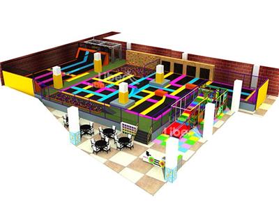 Large Kids Indoor Jumping Amusement Trampoline Park Builder